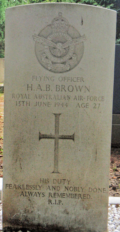 F/O Harry Arthur Bulger Brown<br/><br /><br />died June 13th, 1944